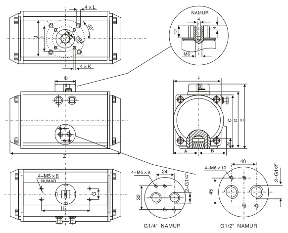 pneumatic rotary actuator drawing pneumatic rotary actuator drawing